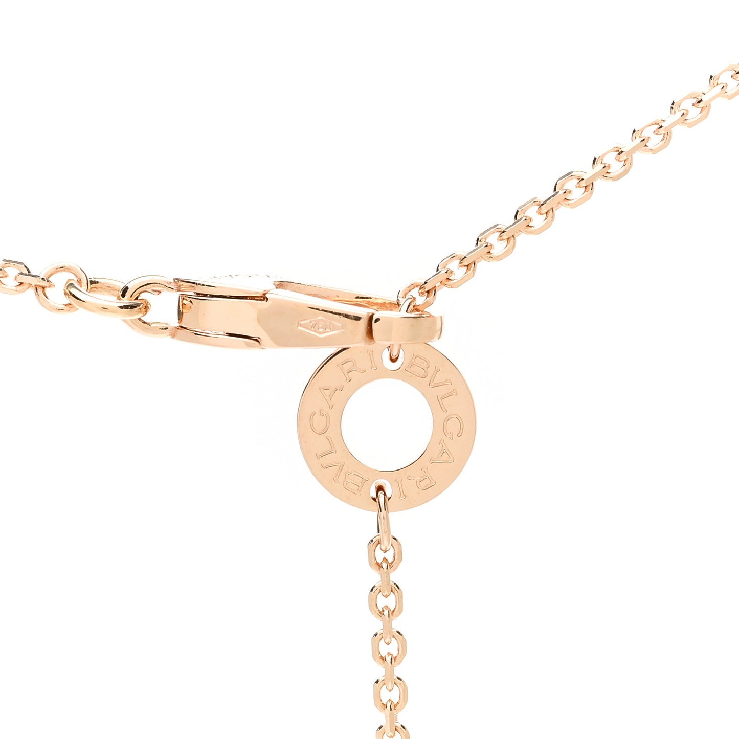 18K Rose Gold Diamond Mother of Pearl Small Divas' Dream Pendant Necklace