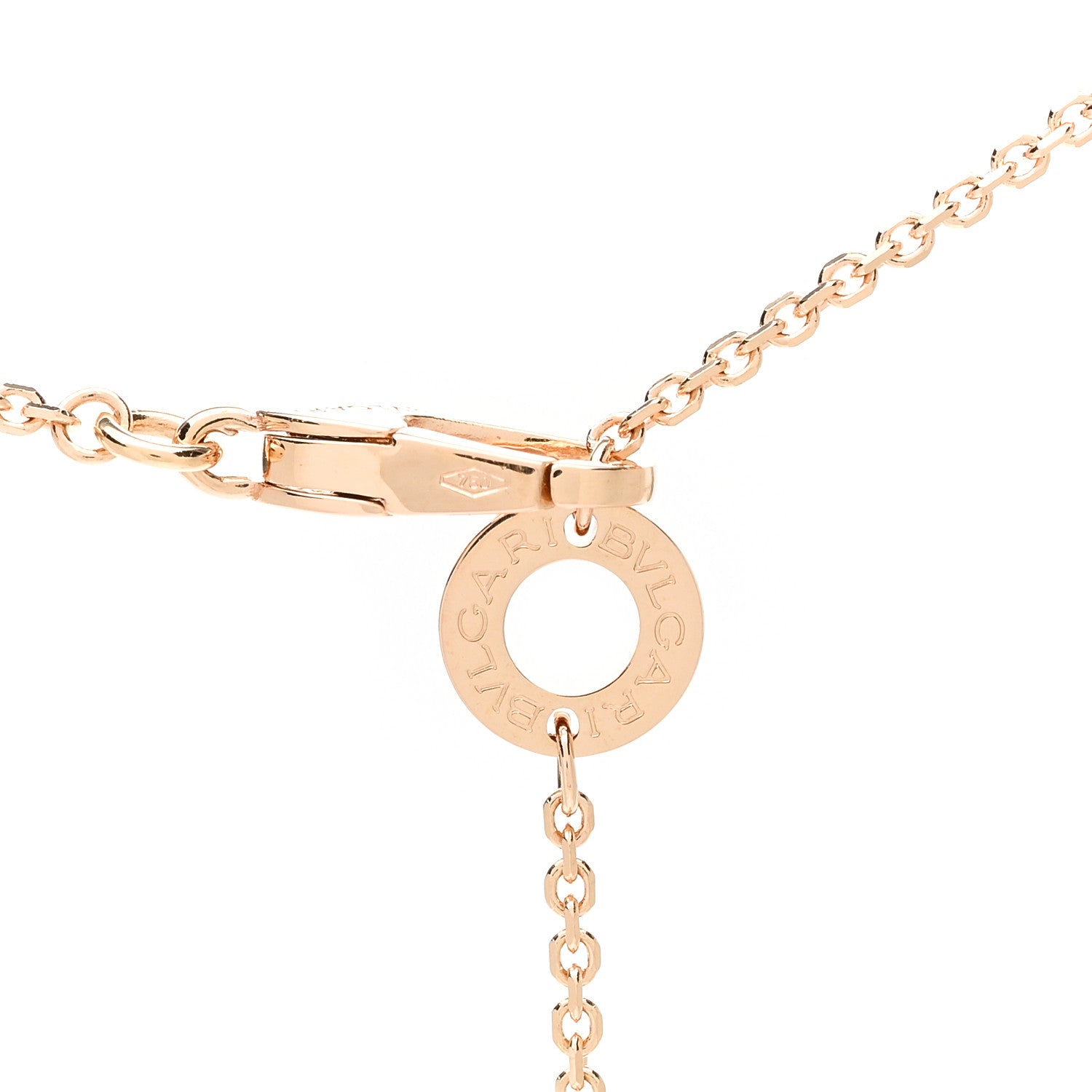 Bulgari 18K Rose Gold Diamond Mother of Pearl Small Divas' Dream Pendant Necklace 3 of 4