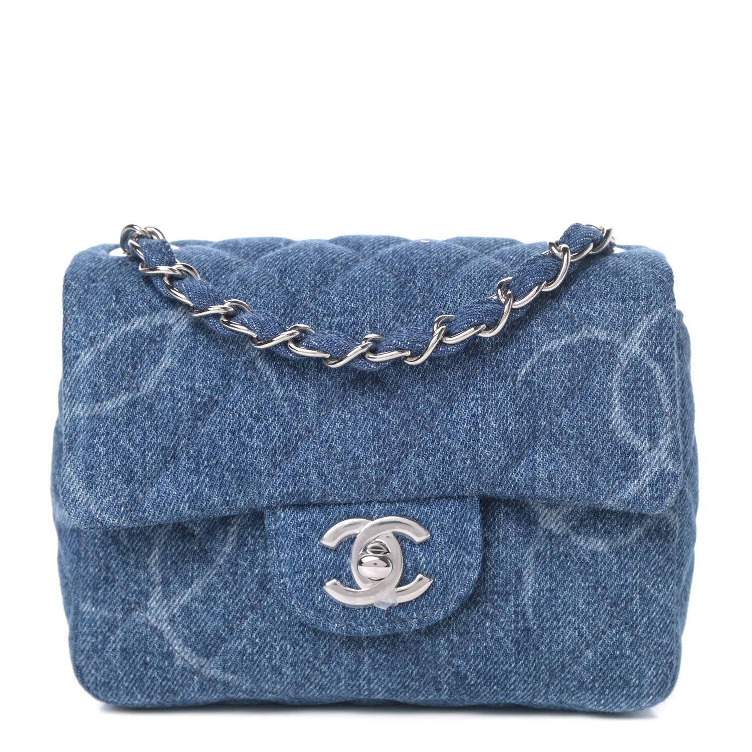 Chanel Denim CC Quilted Mini Square Flap Blue 1 of 4