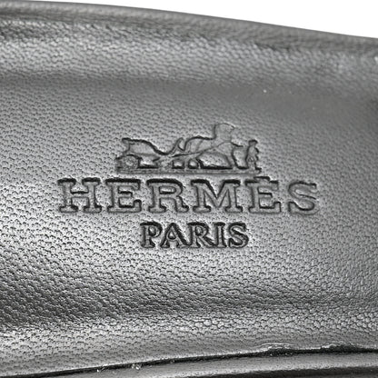 Hermes Nappa Ajaccio Sandals 39.5 Black 6 of 10