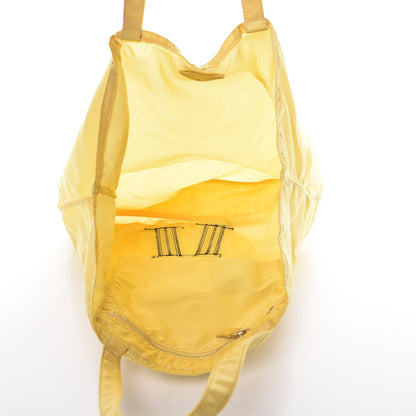 Prada Tessuto Nylon Tote Yellow 5 of 9