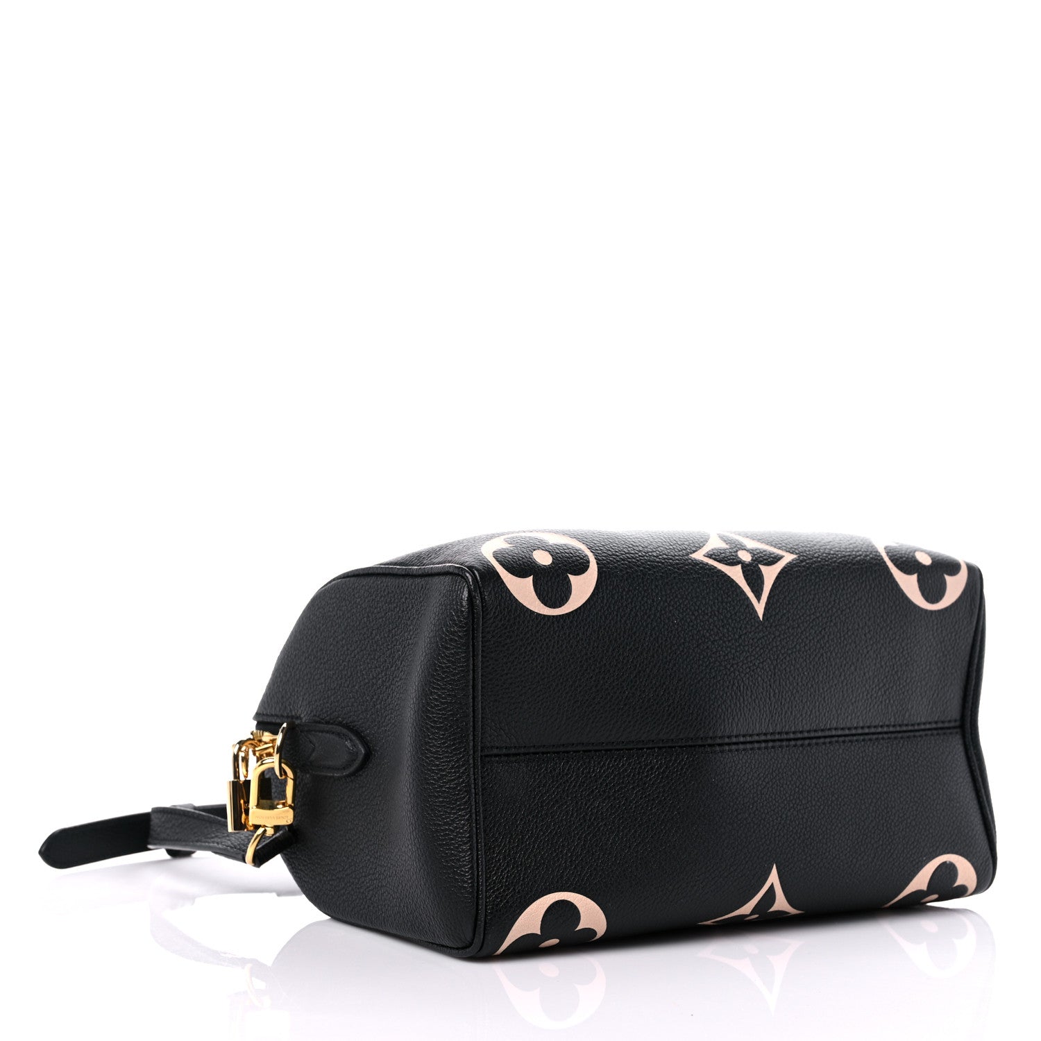 Louis Vuitton Empreinte Monogram Giant Speedy Bandouliere 25 Black Beige 4 of 10