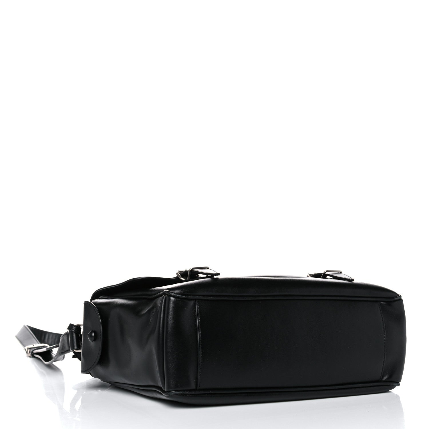 Saint Laurent Calfskin Flap Front Messenger Bag Black 4 of 15