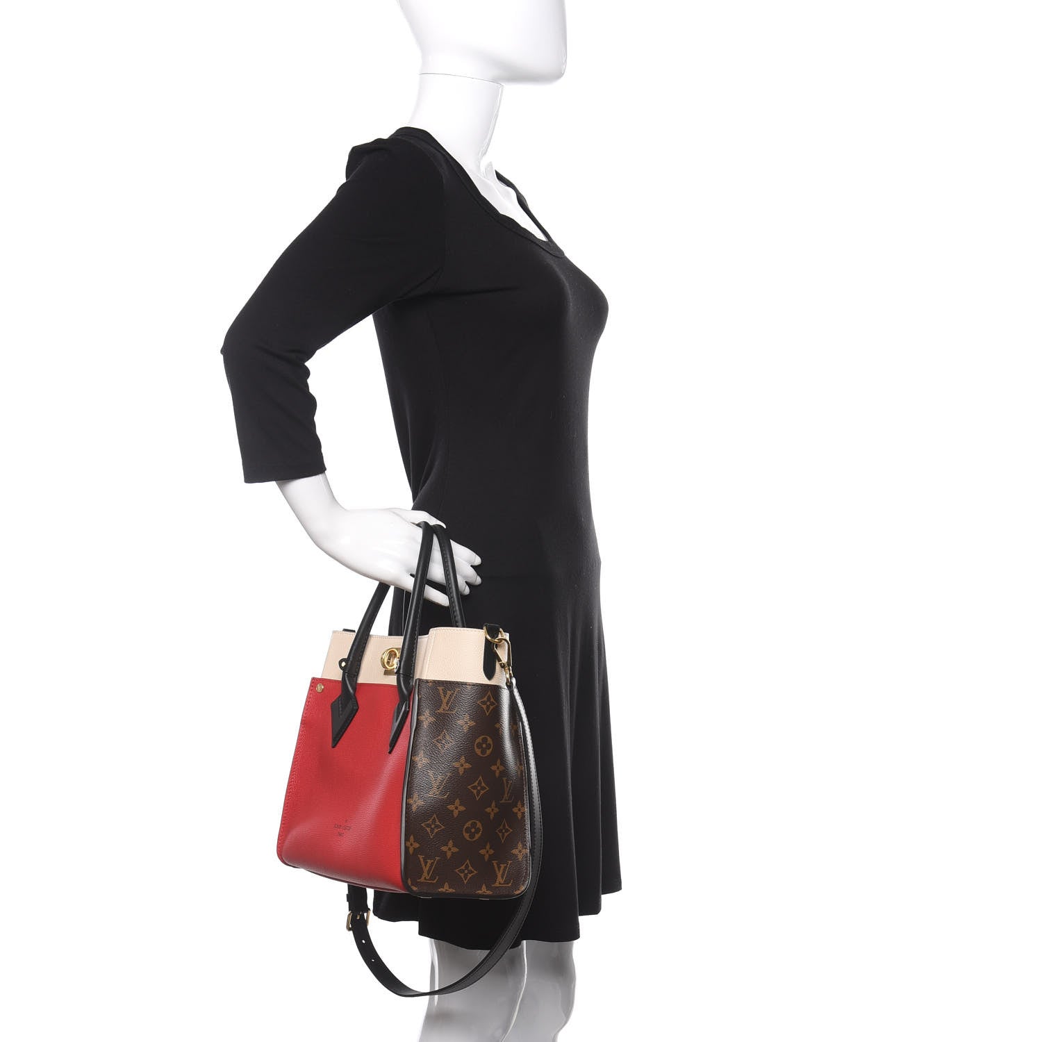 Louis Vuitton Calfskin Monogram On My Side Pirate Red 3 of 10