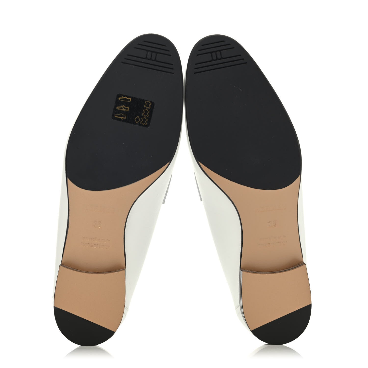 Hermes Calfskin Womens Paris Loafers 36 White Bois De Santal 4 of 4