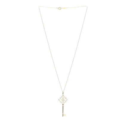 Tiffany 18K Yellow Gold Knot Key Pendant Necklace 3 of 5