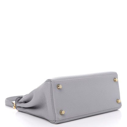 Hermes Taurillon Clemence Kelly Retourne 25 Gris Mouette 4 of 10