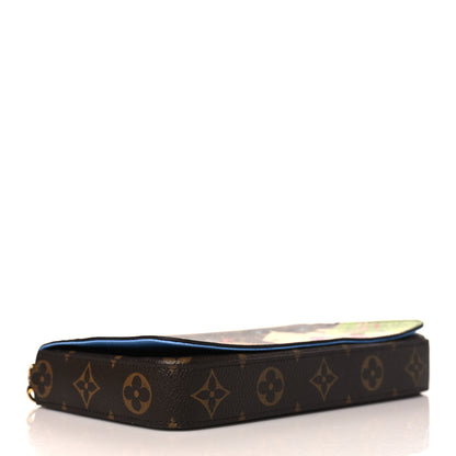 Louis Vuitton Monogram 2021 Christmas Animation China Wall Pochette Felicie Chain Wallet Myosotis Blue 4 of 11