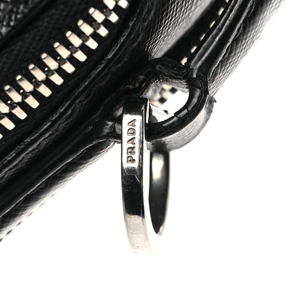 Prada Saffiano Travel Brique Crossbody Messenger Bag  Black 14 of 14