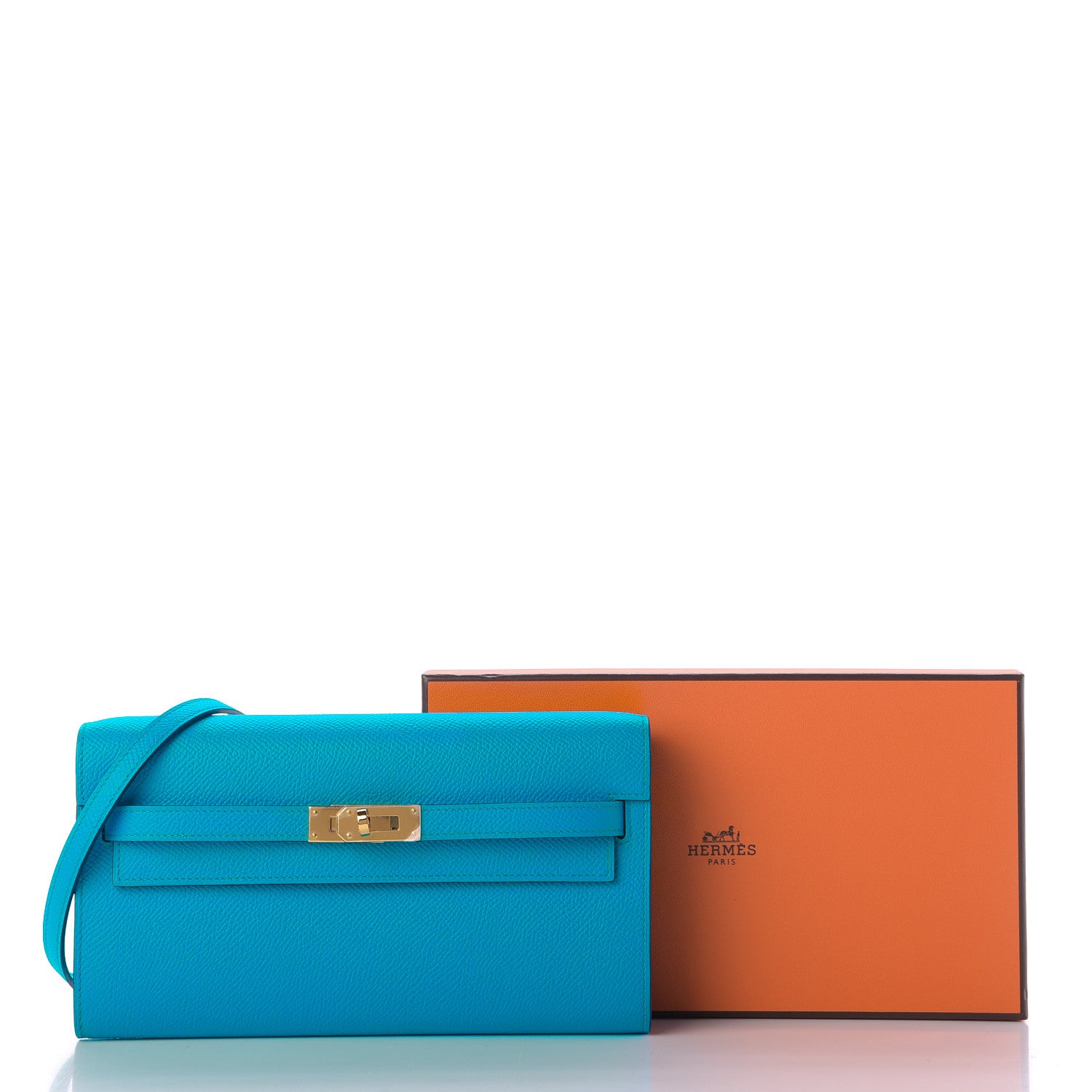 Hermes Epsom Kelly Wallet To Go Bleu Frida Bordeaux 9 of 9