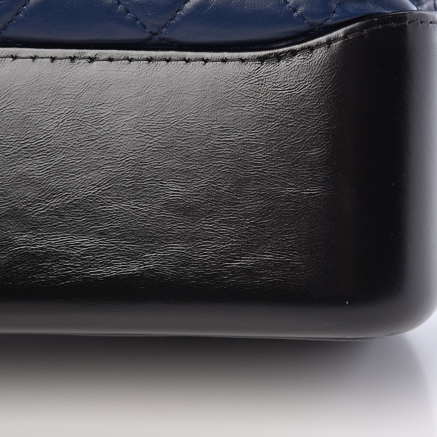Aged Calfskin Quilted Large Gabrielle Hobo Navy Black