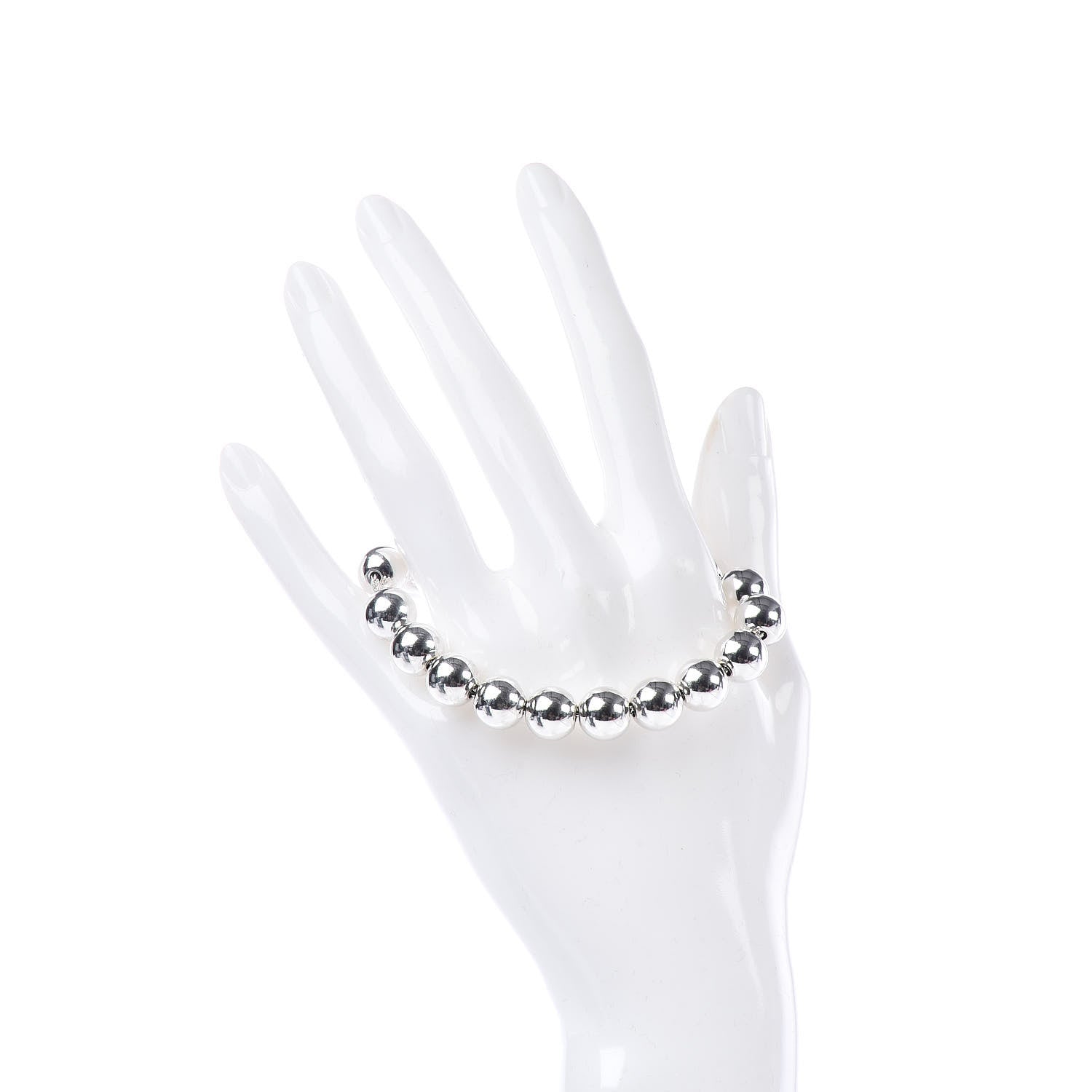 Tiffany Sterling Silver 10mm HardWear Ball Bracelet 2 of 5