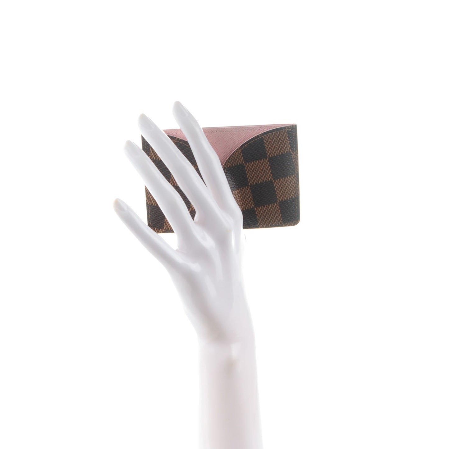 Damier Ebene Caissa Card Holder Rose Ballerine
