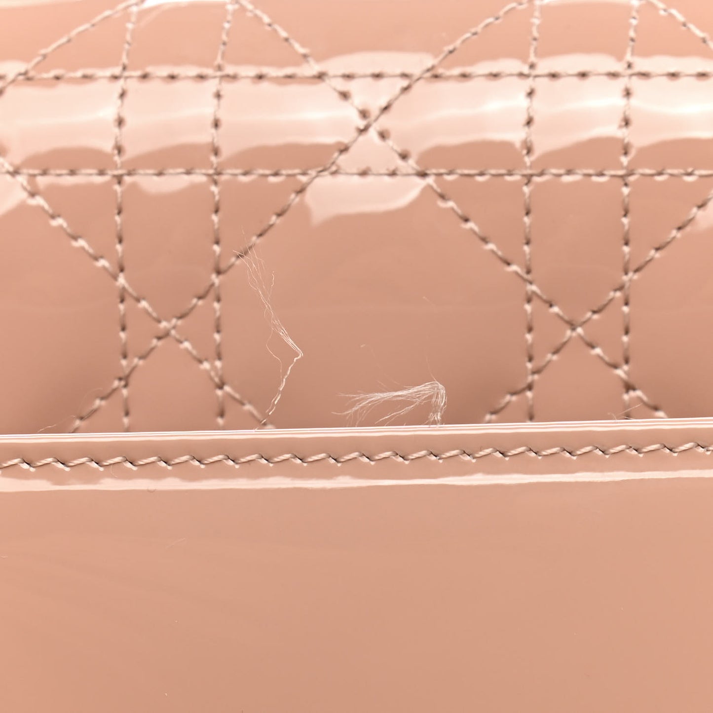 Patent Cannage Lady Dior Convertible Clutch Beige