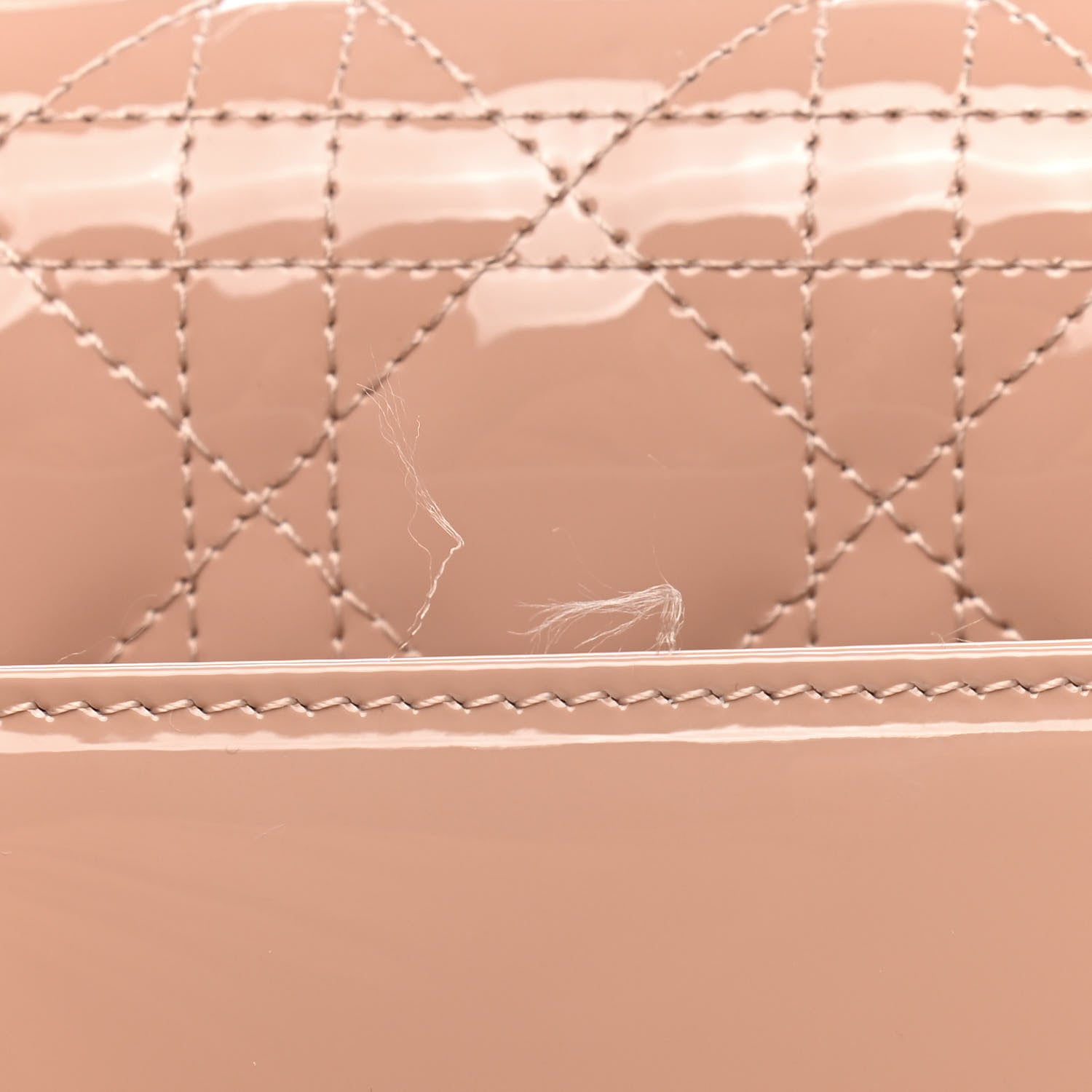 Christian Dior Patent Cannage Lady Dior Convertible Clutch Beige 7 of 9