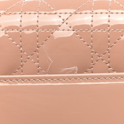 Christian Dior Patent Cannage Lady Dior Convertible Clutch Beige 7 of 9