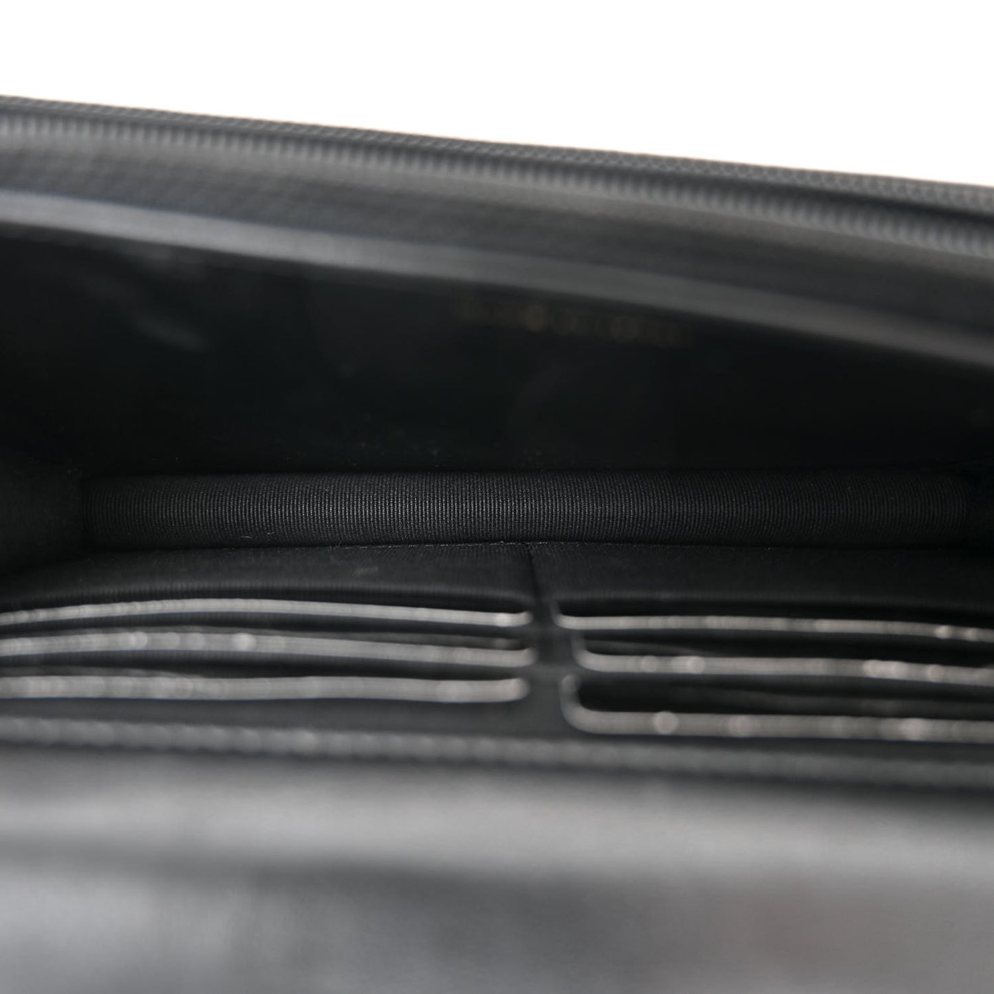 Shiny Caviar Quilted Pick Me Up Wallet On Chain WOC Black