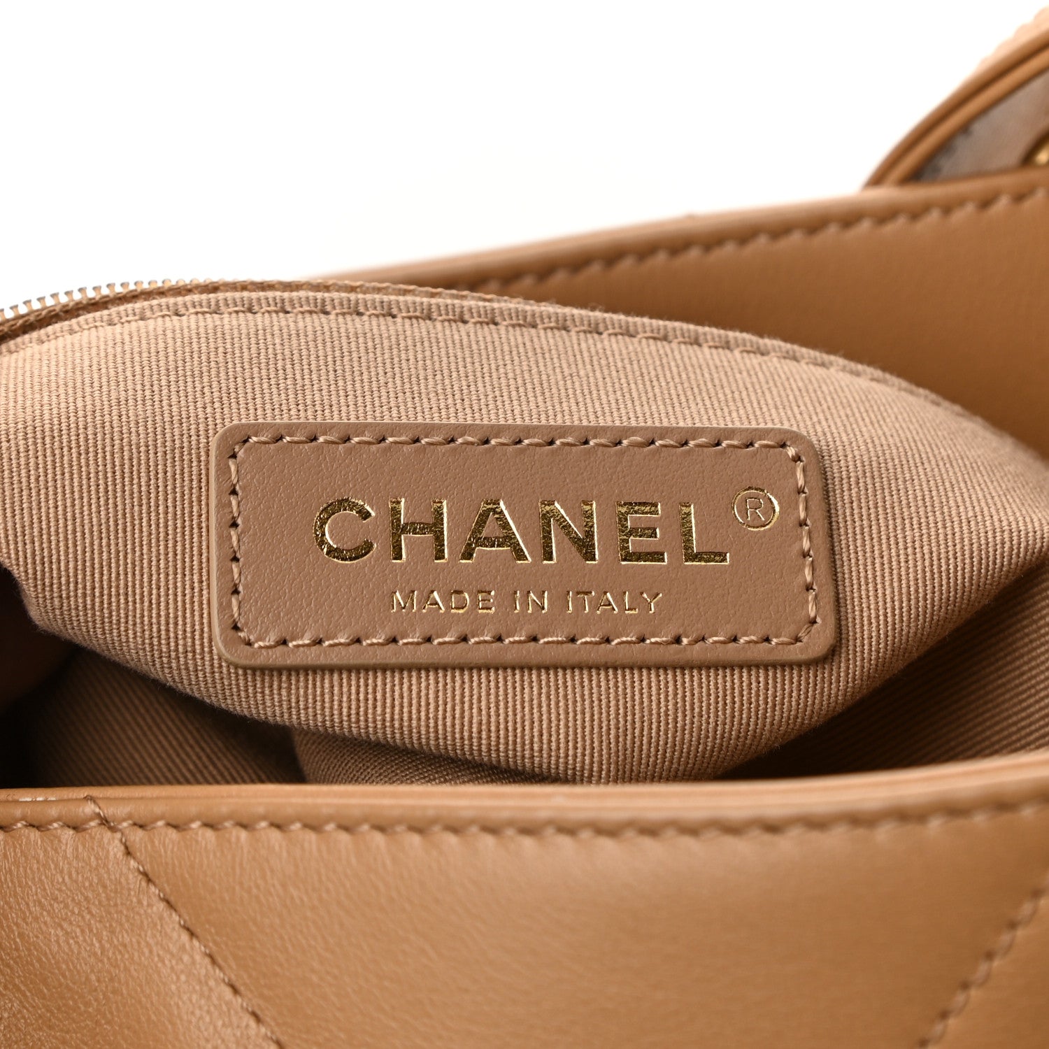 Chanel Calfskin Stitched Easy Mood Hobo Beige 6 of 11