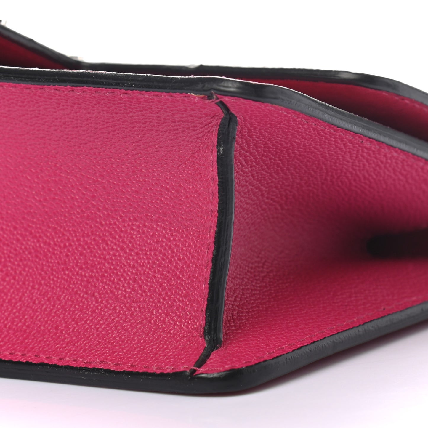 Grained Calfskin Medium Insignia Flap Pink