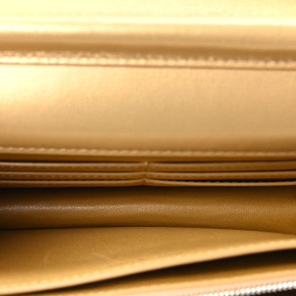 Chanel Calfskin Lizard Embossed Wallet On Chain WOC Gold 4 of 11
