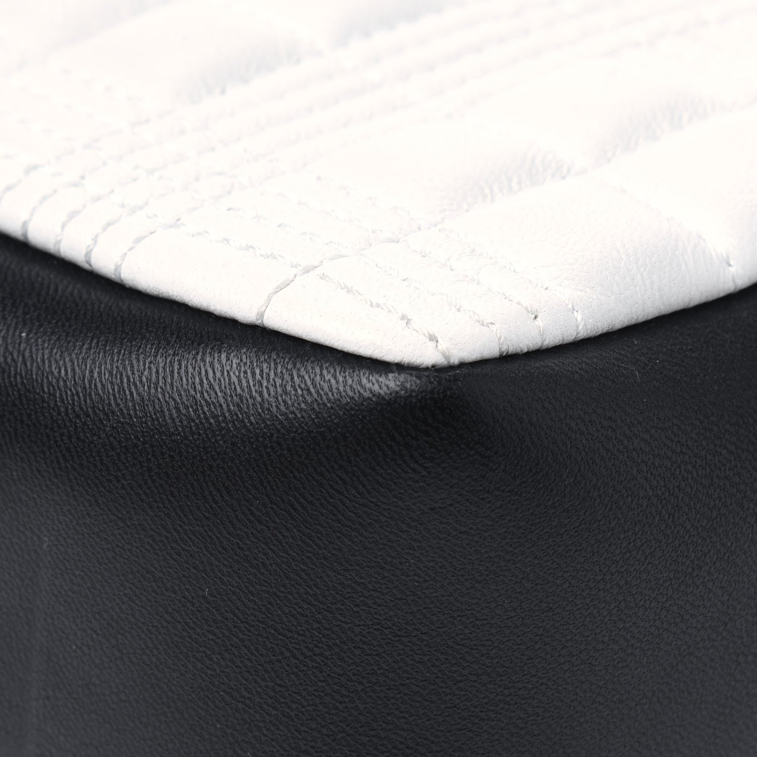 Burberry Lambskin Quilted Small Lola Bag White Black 14 of 15