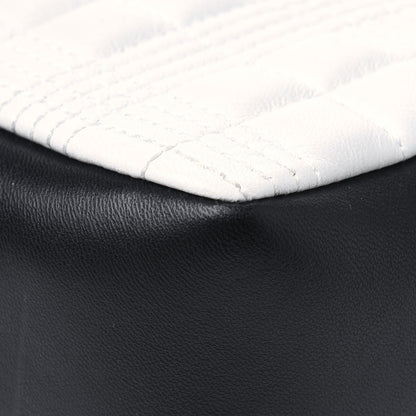 Burberry Lambskin Quilted Small Lola Bag White Black 14 of 15