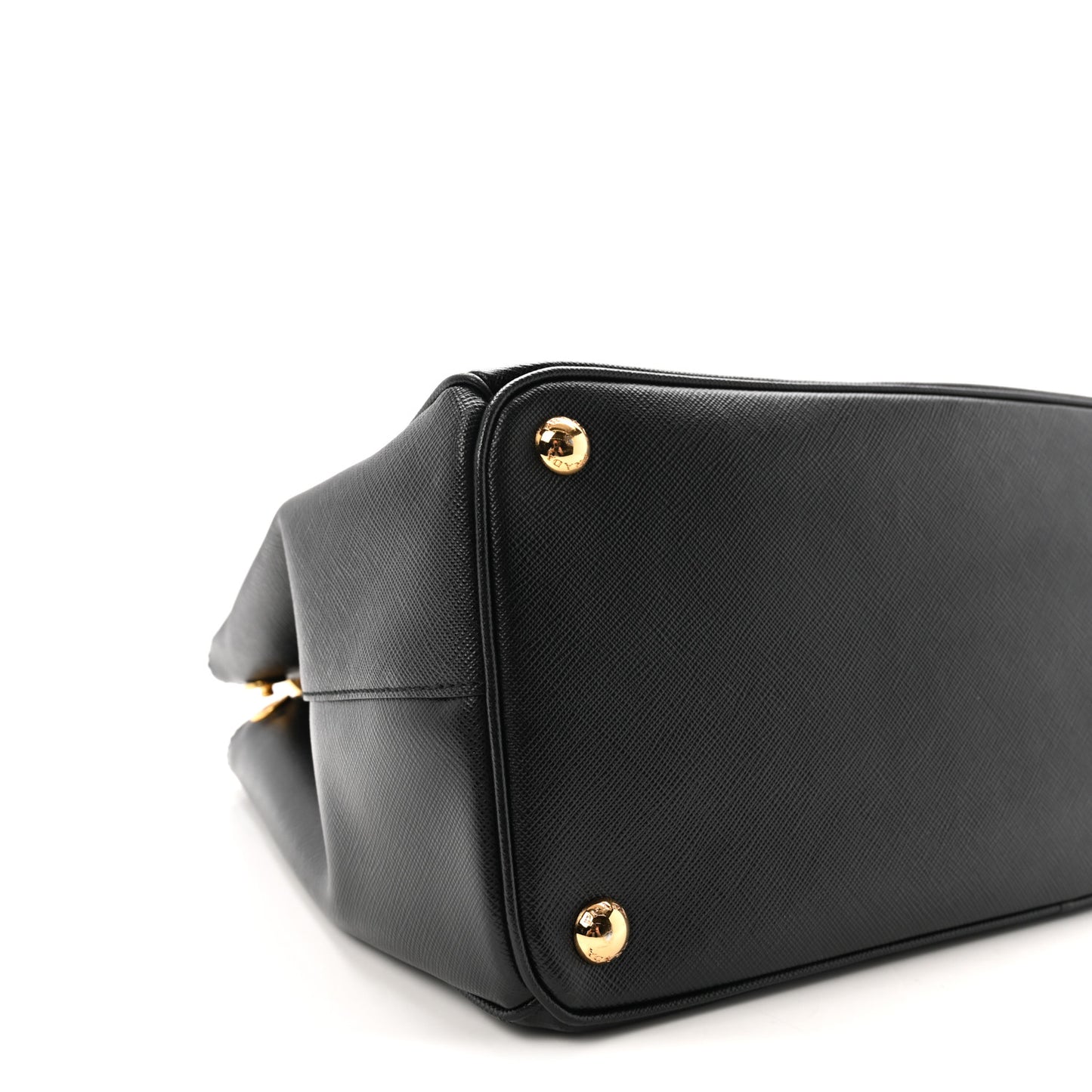 Saffiano Medium Galleria Double Zip Tote Black