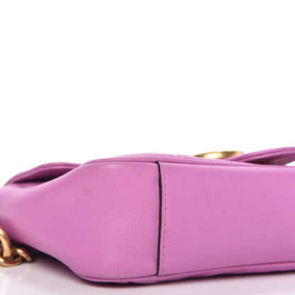 Gucci Calfskin Matelasse Mini GG Marmont Shoulder Bag Candy Mousse 7 of 11