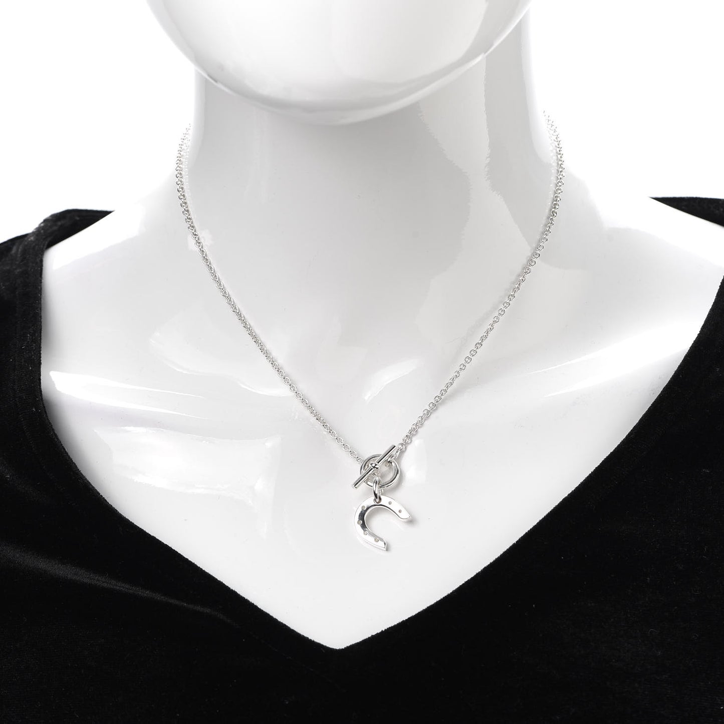 Sterling Silver Horseshoe Toggle Necklace