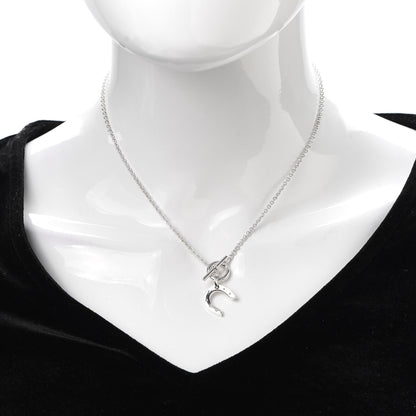 Hermes Sterling Silver Horseshoe Toggle Necklace 2 of 5