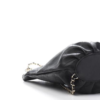 Chanel Lambskin Stitched CC Chain Backpack Black 7 of 9