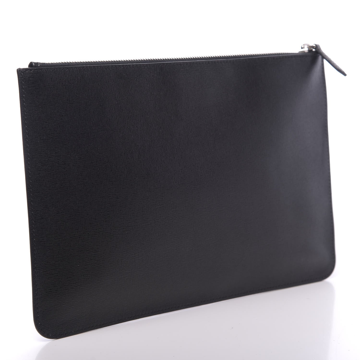 Fendi Vitello Elite Flamingo Mink Karlito Studded Pouch Black White Plaster 3 of 8