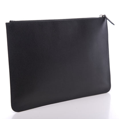 Fendi Vitello Elite Flamingo Mink Karlito Studded Pouch Black White Plaster 3 of 8