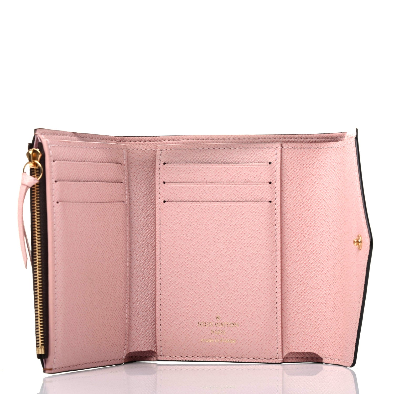 Louis Vuitton Damier Ebene Victorine Wallet Rose Ballerine 5 of 8