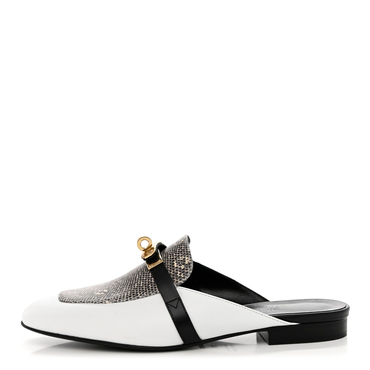 Lizard Calfskin Oz Mules 37.5 Ombre