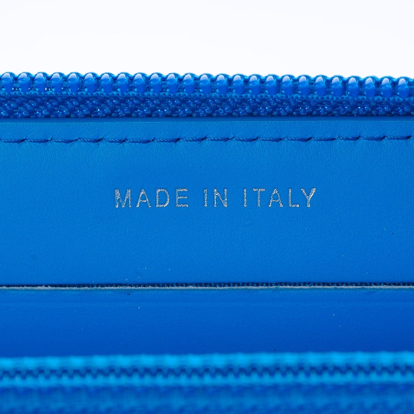 Patent Quilted Small Boy Zip Around Wallet Blue
