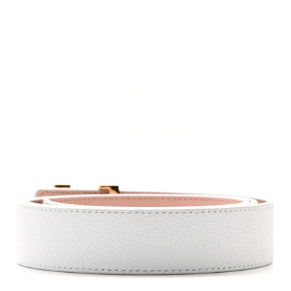 Louis Vuitton Taurillon Calfskin Monogram 30mm LV Initiales Reversible Belt 90 36 Rose Ballerine Ivory 3 of 9