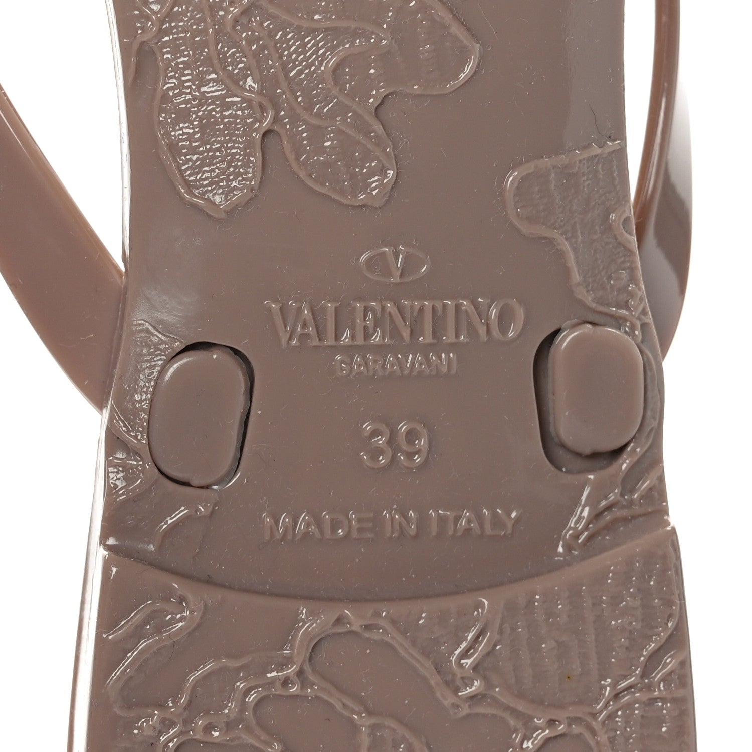 Valentino Garavani PVC Jelly Rockstud Bow Thong Sandals 39 Poudre 7 of 7