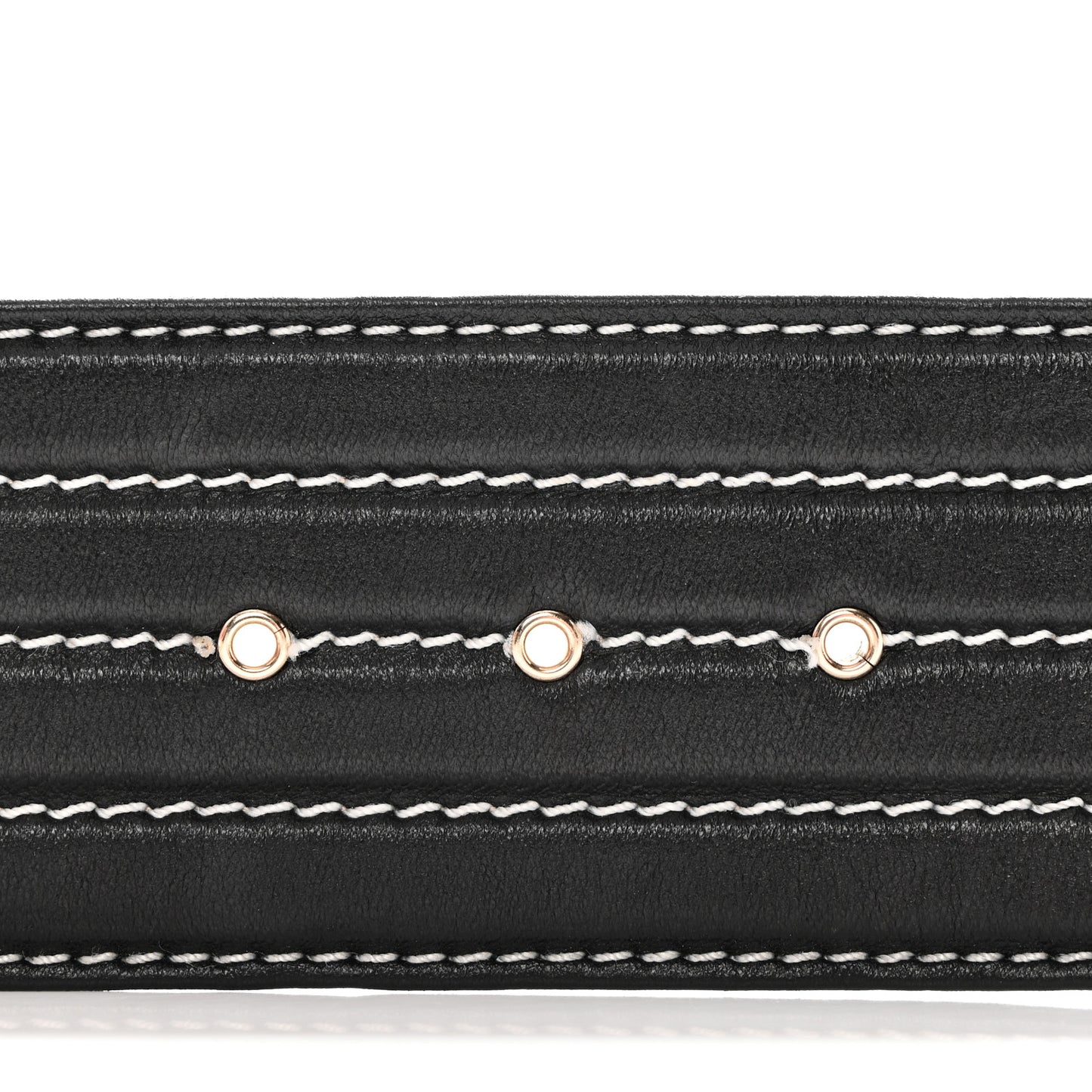 Calfskin Stitched CC Belt Black