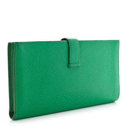 Hermes Chevre Mysore Bearn Gusset Wallet Menthe 3 of 12