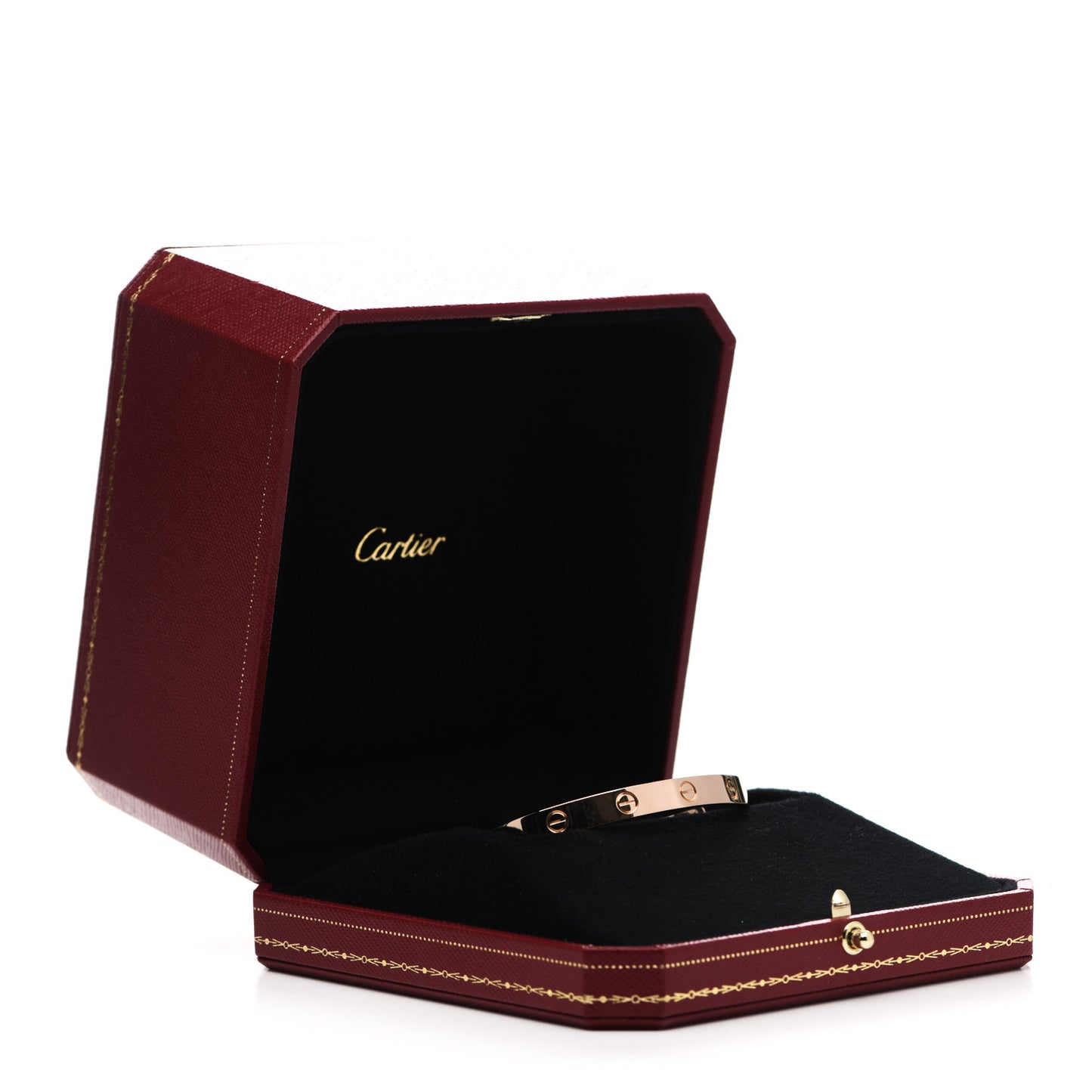 18K Pink Gold LOVE Cuff Bracelet 18