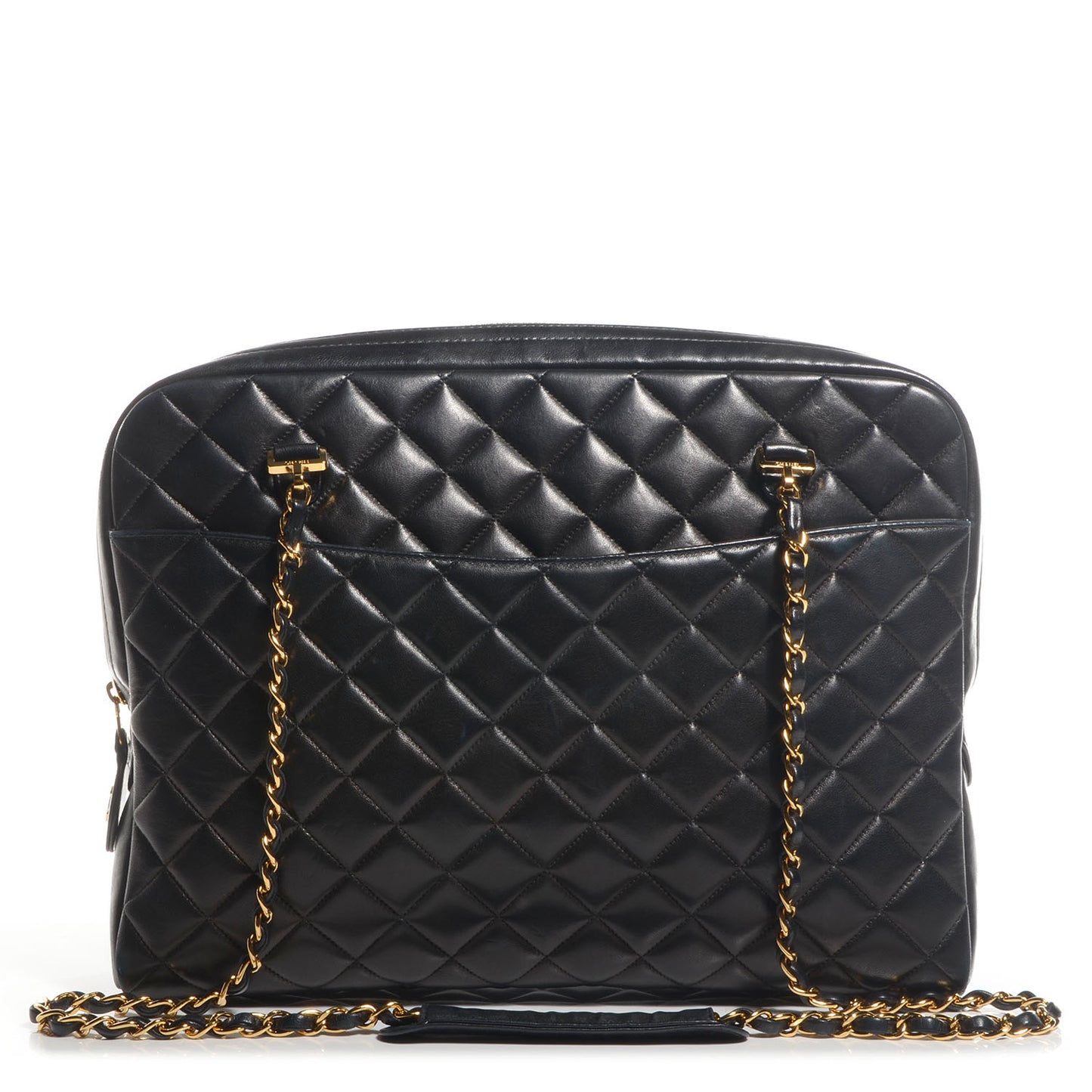 Lambskin Quilted Shoulder Bag Black