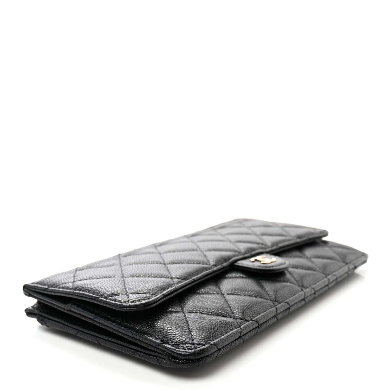Chanel Caviar Quilted Flap Zip Pouch Black 5 of 11