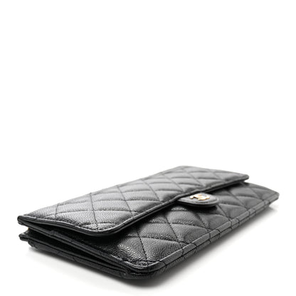 Chanel Caviar Quilted Flap Zip Pouch Black 5 of 11