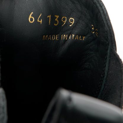 Balenciaga Jive Smooth Calfskin Logo Embossed Womens Tractor 20mm Chelsea Boots 38 Black 8 of 8