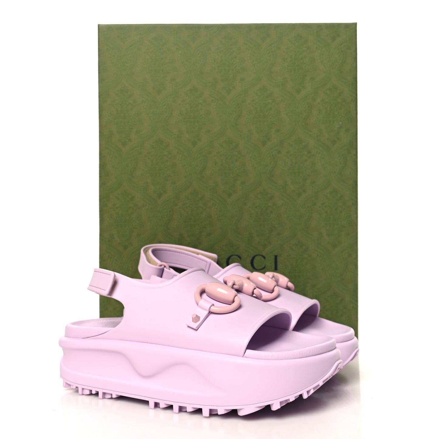 Soft Rubber Horsebit Touch Womens Strapped Sandals 36 Talc Pink