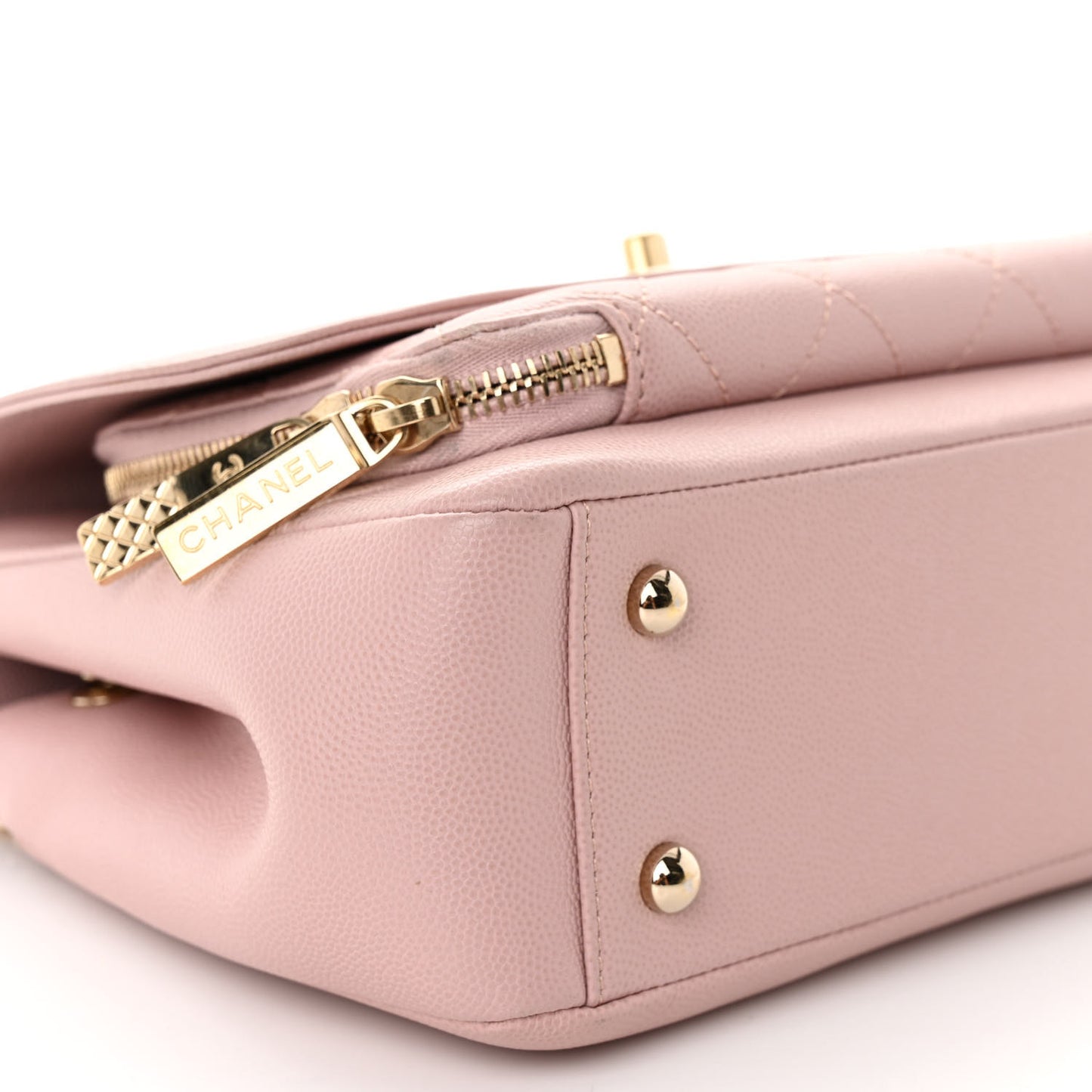Caviar Quilted Small Business Affinity Flap Light Pink