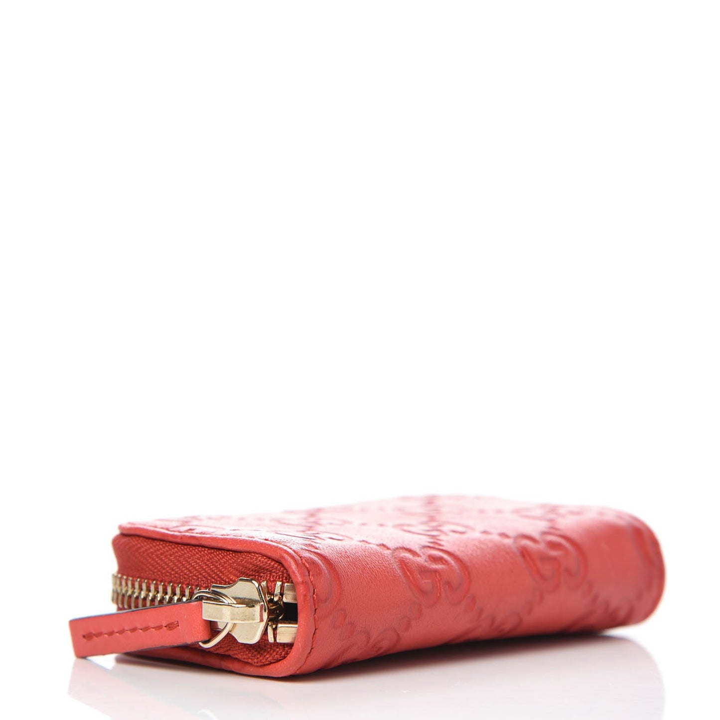 Guccissima Zip Around Coin Purse Red