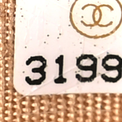 Chanel Caviar Quilted Crystal Card Holder Beige 7 of 8