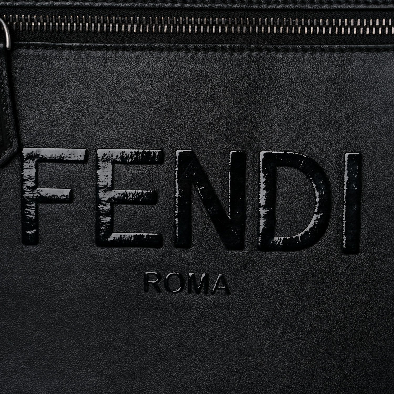 Fendi Vitello Grace Light Logo Fendi Pack Backpack Black 10 of 12